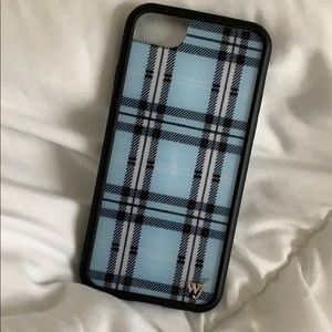 Blue Plaid Wildflower Case iPhone 6/7/8